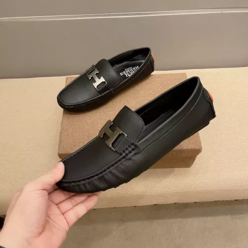 Replica Hermes Leather Shoes For Men #1331219 $76.00 USD for Wholesale
