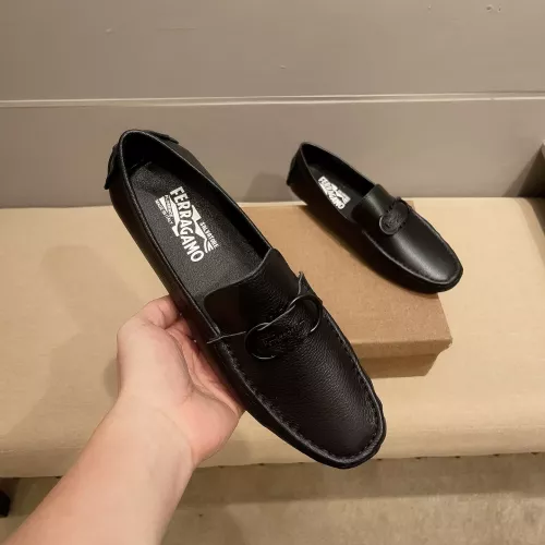 Replica Salvatore Ferragamo Leather Shoes For Men #1331225 $76.00 USD for Wholesale