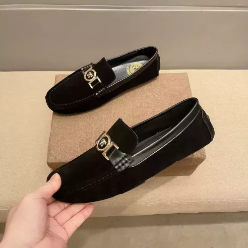 Replica Versace Leather Shoes For Men #1331241 $76.00 USD for Wholesale