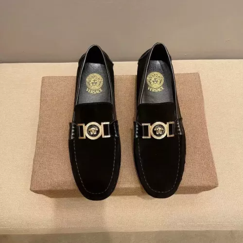 Replica Versace Leather Shoes For Men #1331241 $76.00 USD for Wholesale