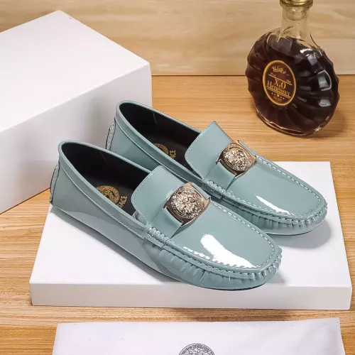 Replica Versace Leather Shoes For Men #1331265 $76.00 USD for Wholesale