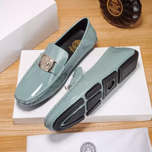 Replica Versace Leather Shoes For Men #1331265 $76.00 USD for Wholesale
