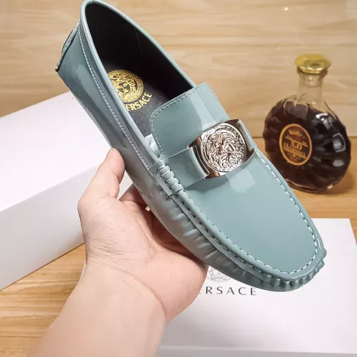 Replica Versace Leather Shoes For Men #1331265 $76.00 USD for Wholesale