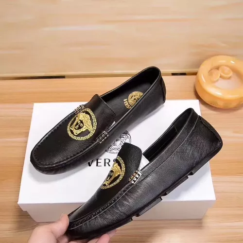 Replica Versace Leather Shoes For Men #1331267 $76.00 USD for Wholesale