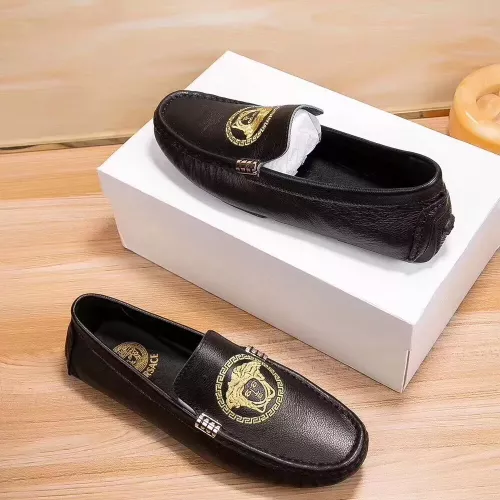 Replica Versace Leather Shoes For Men #1331267 $76.00 USD for Wholesale