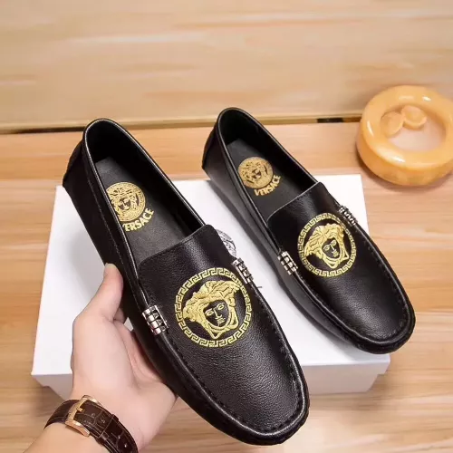 Replica Versace Leather Shoes For Men #1331267 $76.00 USD for Wholesale