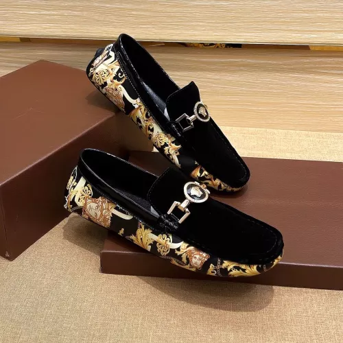 Replica Versace Leather Shoes For Men #1331275 $76.00 USD for Wholesale