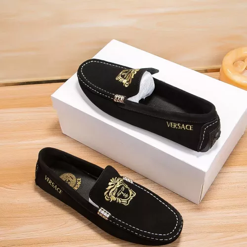 Replica Versace Leather Shoes For Men #1331276 $76.00 USD for Wholesale