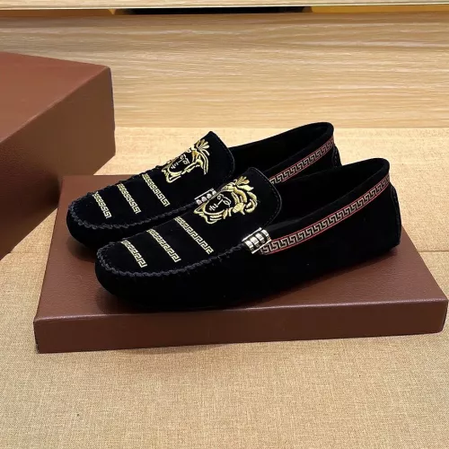 Replica Versace Leather Shoes For Men #1331277 $76.00 USD for Wholesale