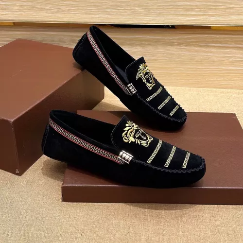 Replica Versace Leather Shoes For Men #1331277 $76.00 USD for Wholesale
