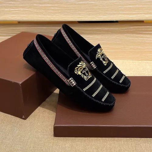 Replica Versace Leather Shoes For Men #1331277 $76.00 USD for Wholesale