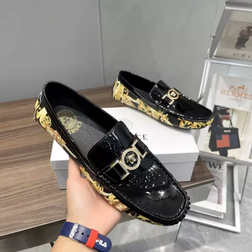 Replica Versace Leather Shoes For Men #1331279 $76.00 USD for Wholesale