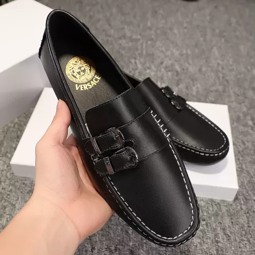 Replica Versace Leather Shoes For Men #1331290 $76.00 USD for Wholesale
