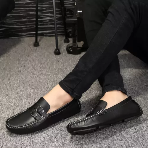 Replica Versace Leather Shoes For Men #1331290 $76.00 USD for Wholesale