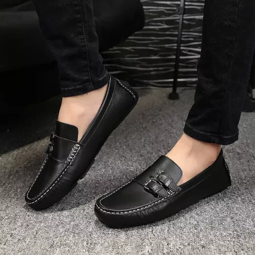 Replica Versace Leather Shoes For Men #1331290 $76.00 USD for Wholesale