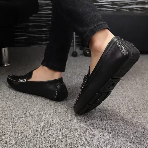 Replica Versace Leather Shoes For Men #1331290 $76.00 USD for Wholesale