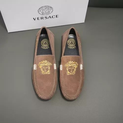 Replica Versace Leather Shoes For Men #1331291 $76.00 USD for Wholesale