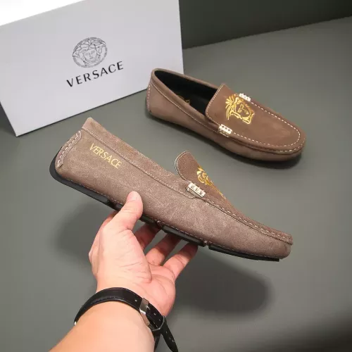 Replica Versace Leather Shoes For Men #1331291 $76.00 USD for Wholesale