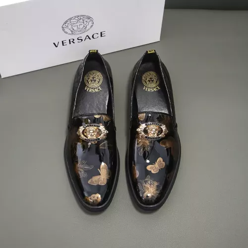 Replica Versace Leather Shoes For Men #1331300 $85.00 USD for Wholesale