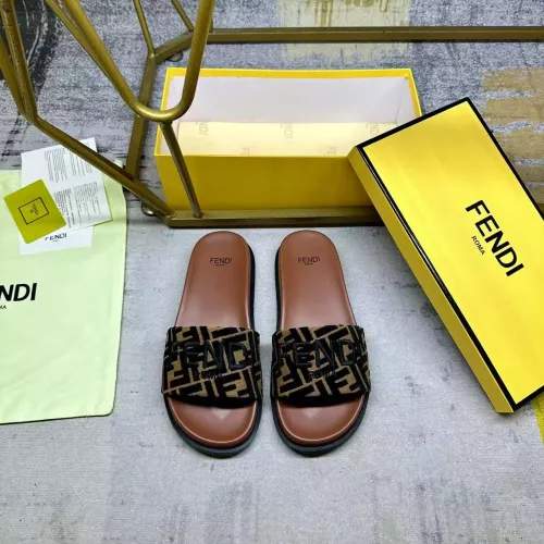 Replica Fendi Slippers For Men #1331733 $76.00 USD for Wholesale