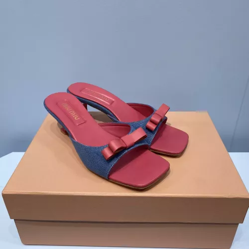 Replica MIU MIU Slippers For Women #1331979 $85.00 USD for Wholesale