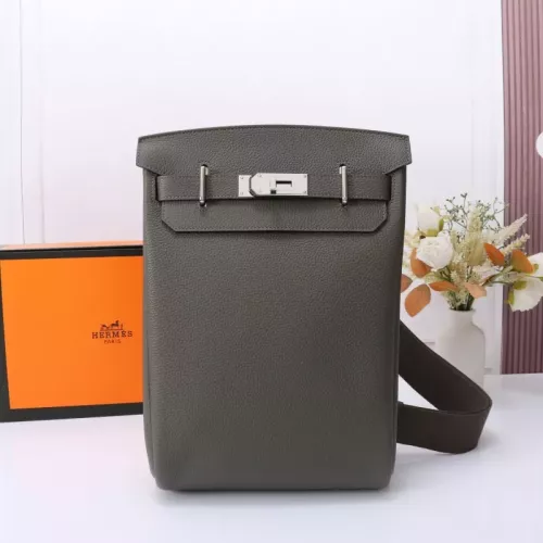 Cheap Hermes AAA Quality Messenger Bags In Gray For Unisex #1332200, $$251.24 USD On Hermes AAA Quality Messenger Bags