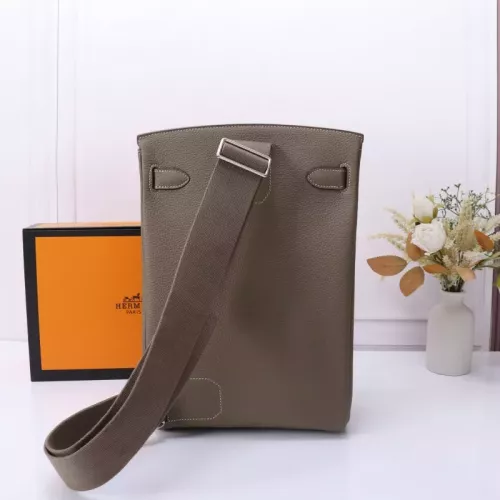 Replica Hermes AAA Quality Messenger Bags In Coffee For Unisex #1332203 $251.24 USD for Wholesale