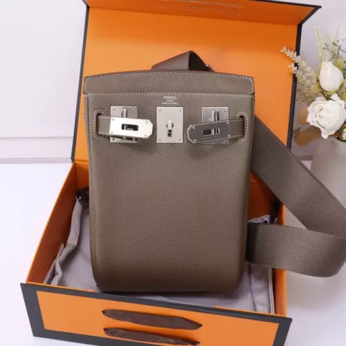Replica Hermes AAA Quality Messenger Bags In Coffee For Unisex #1332204 $222.00 USD for Wholesale