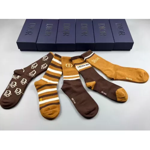 Replica Christian Dior Socks For Women #1332435 $29.00 USD for Wholesale
