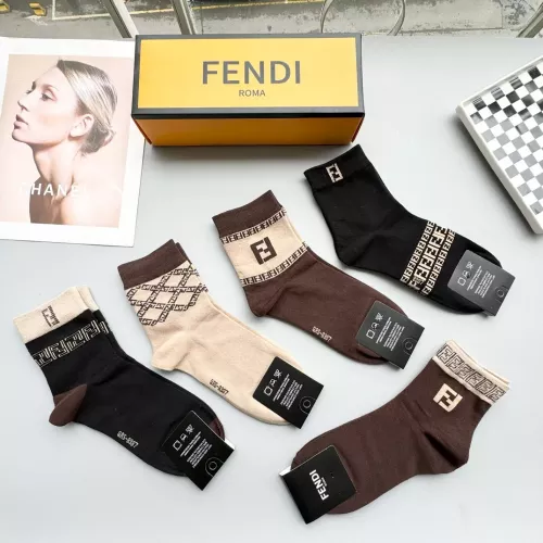 Replica Fendi Socks #1332460 $25.00 USD for Wholesale