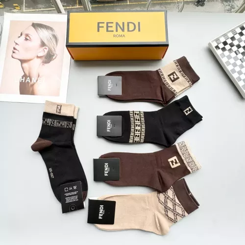 Replica Fendi Socks #1332460 $25.00 USD for Wholesale