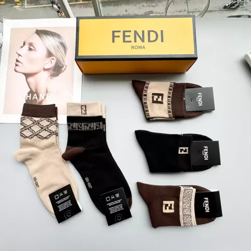 Replica Fendi Socks #1332460 $25.00 USD for Wholesale