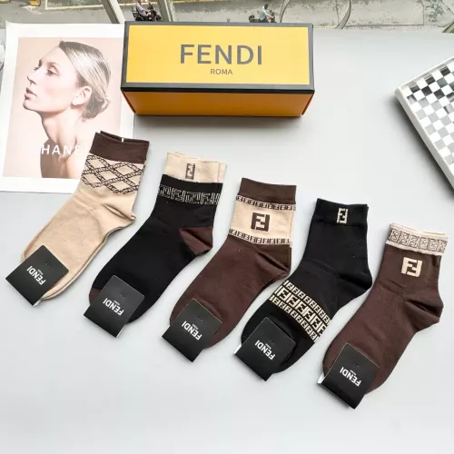 Replica Fendi Socks #1332460 $25.00 USD for Wholesale