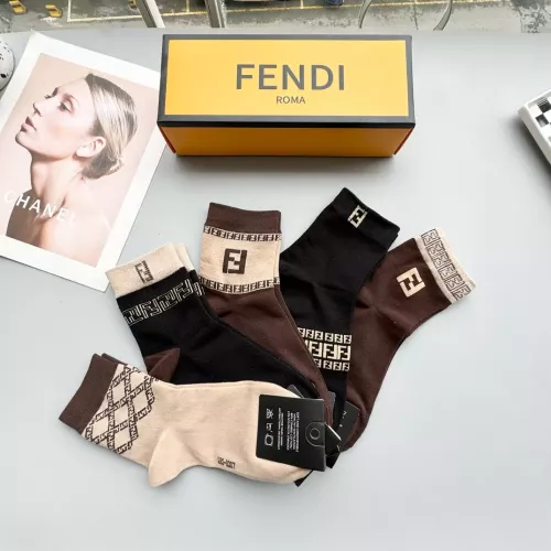 Replica Fendi Socks #1332460 $25.00 USD for Wholesale