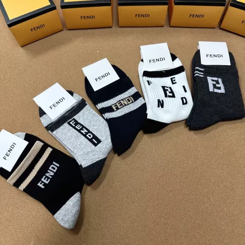 Replica Fendi Socks For Men #1332488 $25.00 USD for Wholesale