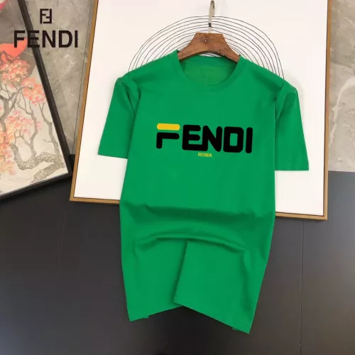 Cheap Fendi T-Shirts Short Sleeved For Unisex #1334591, $$25.00 USD On Fendi T-Shirts