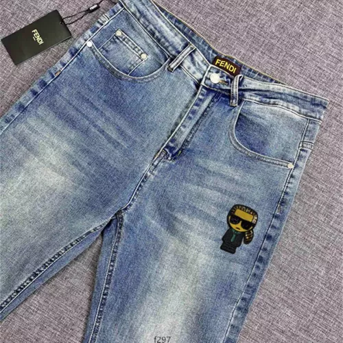 Replica Fendi Jeans For Men #1334816 $48.00 USD for Wholesale
