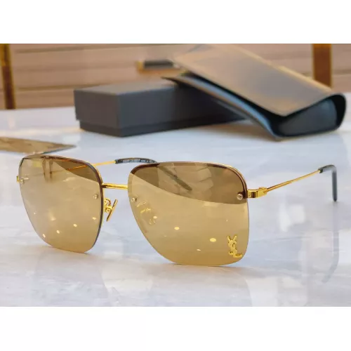 Cheap Yves Saint Laurent YSL AAA Quality Sunglasses #1336486, $$60.00 USD On Yves Saint Laurent YSL AAA Quality Sunglasses