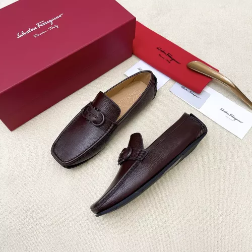 Cheap Salvatore Ferragamo Leather Shoes For Men #1339993, $$125.00 USD On Salvatore Ferragamo Leather Shoes