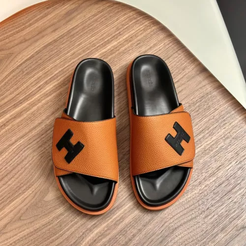 Replica Hermes Slippers For Men #1340206 $82.00 USD for Wholesale
