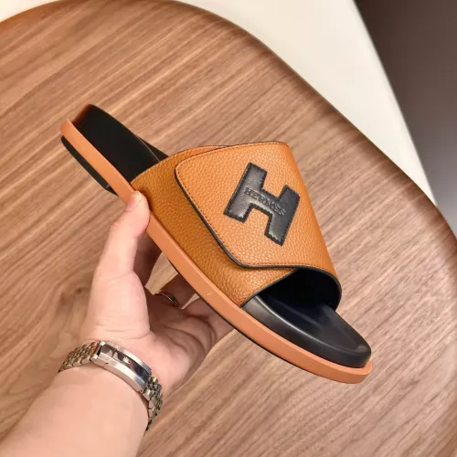 Replica Hermes Slippers For Men #1340206 $82.00 USD for Wholesale