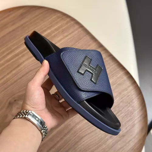 Replica Hermes Slippers For Men #1340208 $82.00 USD for Wholesale