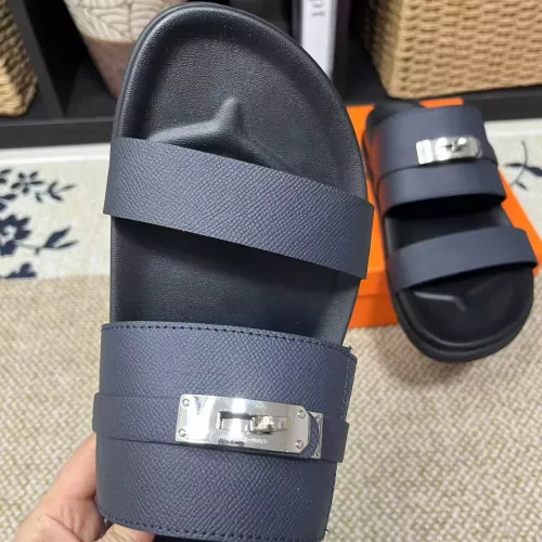 Replica Hermes Slippers For Men #1340337 $60.00 USD for Wholesale
