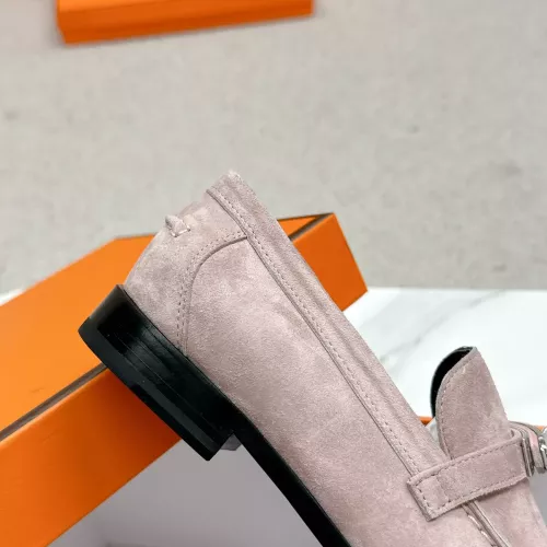 Replica Hermes Leather Shoes For Women #1341215 $125.00 USD for Wholesale