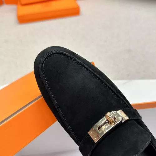 Replica Hermes Leather Shoes For Women #1341218 $125.00 USD for Wholesale