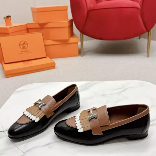 Replica Hermes Leather Shoes For Women #1341241 $125.00 USD for Wholesale