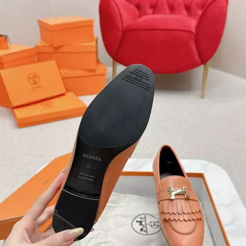 Replica Hermes Leather Shoes For Women #1341262 $125.00 USD for Wholesale