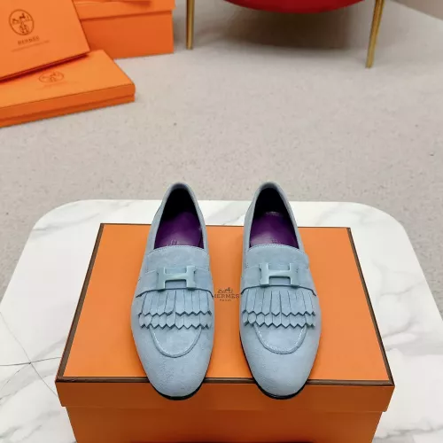 Replica Hermes Leather Shoes For Women #1341268 $125.00 USD for Wholesale