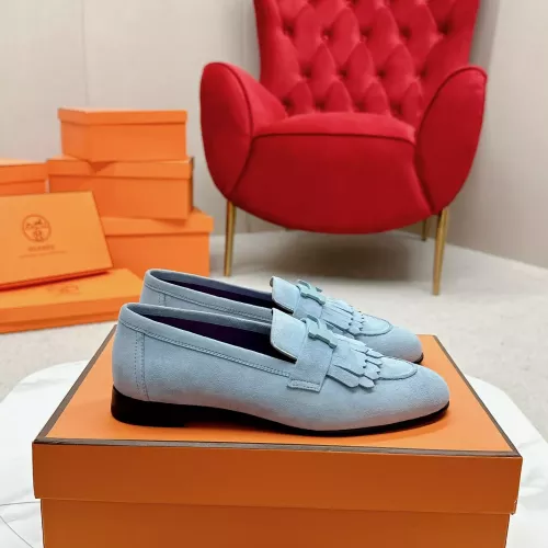 Replica Hermes Leather Shoes For Women #1341268 $125.00 USD for Wholesale