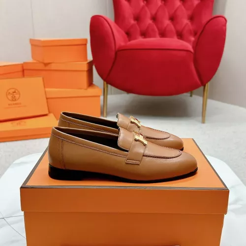 Replica Hermes Leather Shoes For Women #1341278 $125.00 USD for Wholesale